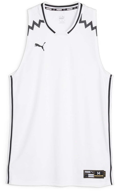 Puma Puma Hoops Basketbal Shirt Dames Wit