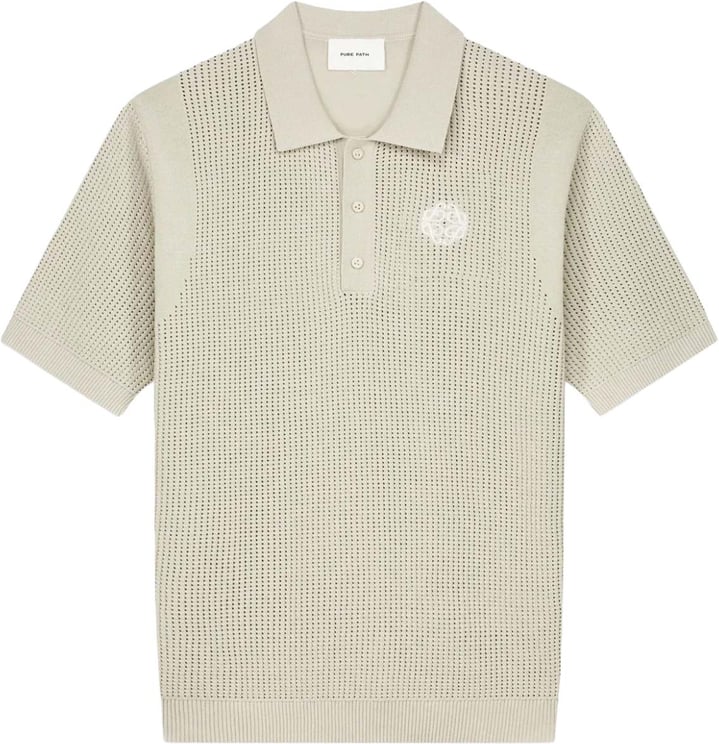 Pure Path Emblem open knit polo 26010811