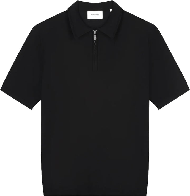 Pure Path Knit polo black 26010810