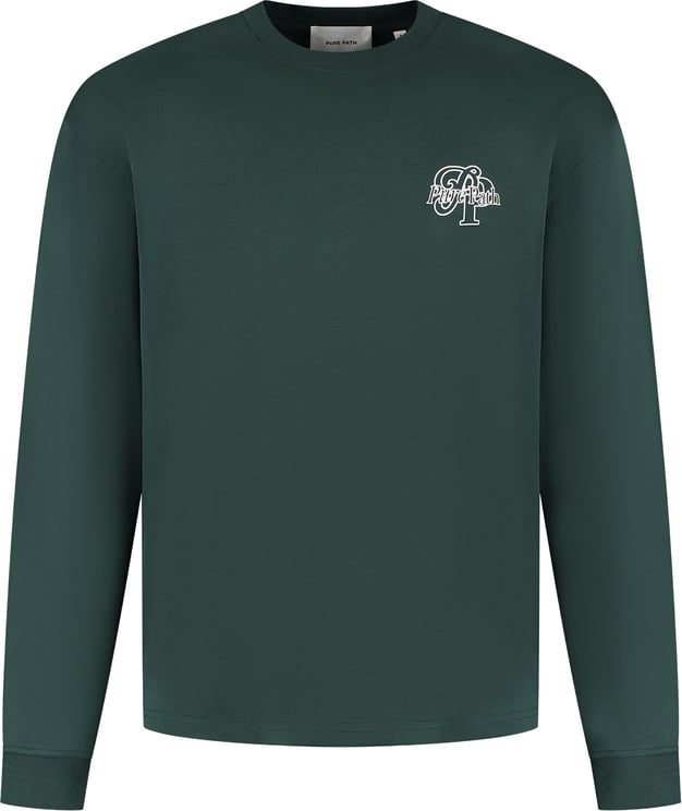 Pure Path Pure Path Initals Longsleeve 25030126 Dark Green
