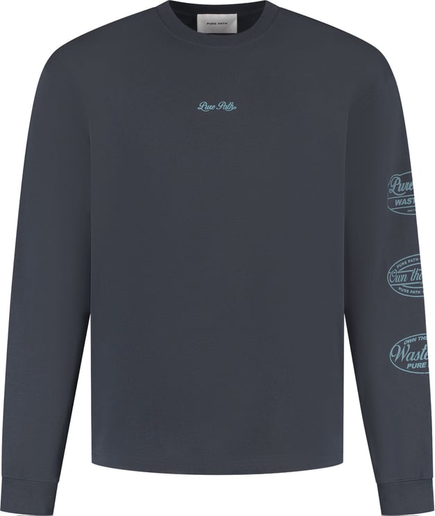 Pure Path Pure Path Wasteland Patches Longskleeve T-Shirt 25030122 Dark Navy