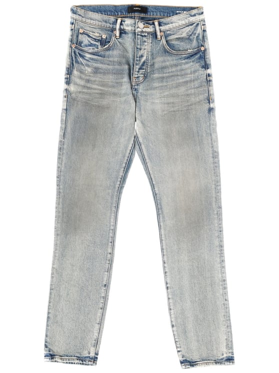 Purple Brand Faded Light Blue Whiskering Jeans