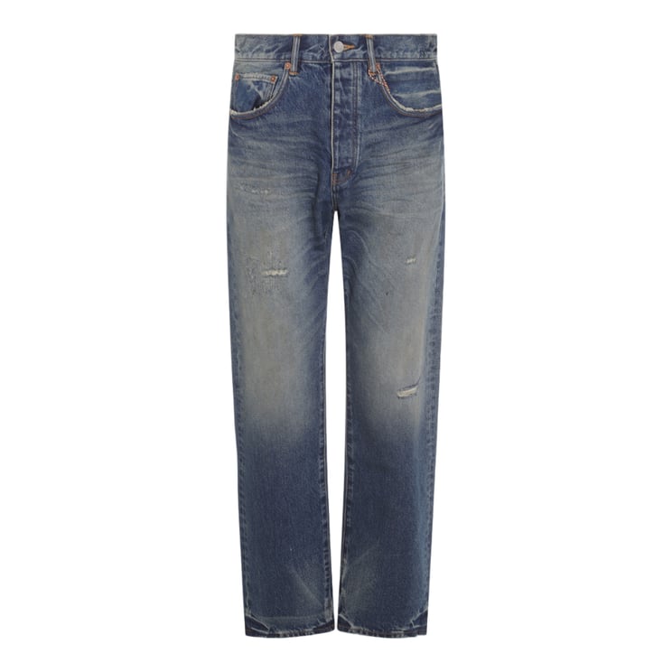 Purple Brand Straight-Leg Jeans With Medium Wash And Light Distressing
