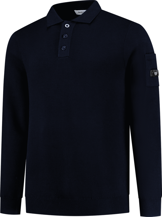Quotrell Couteux Knitted Button Up | Navy