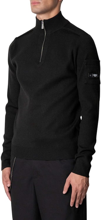 Quotrell Palace Knitted Halfzip | Black