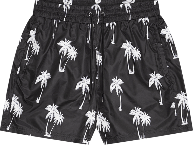 Quotrell Palm Swimshort | Black/white