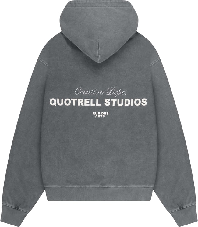 Quotrell Kiga Hoodie | Acid Grey/white