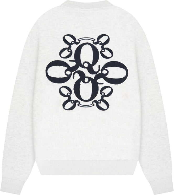 Quotrell Insignia Crewneck | Light Grey Melee/nav