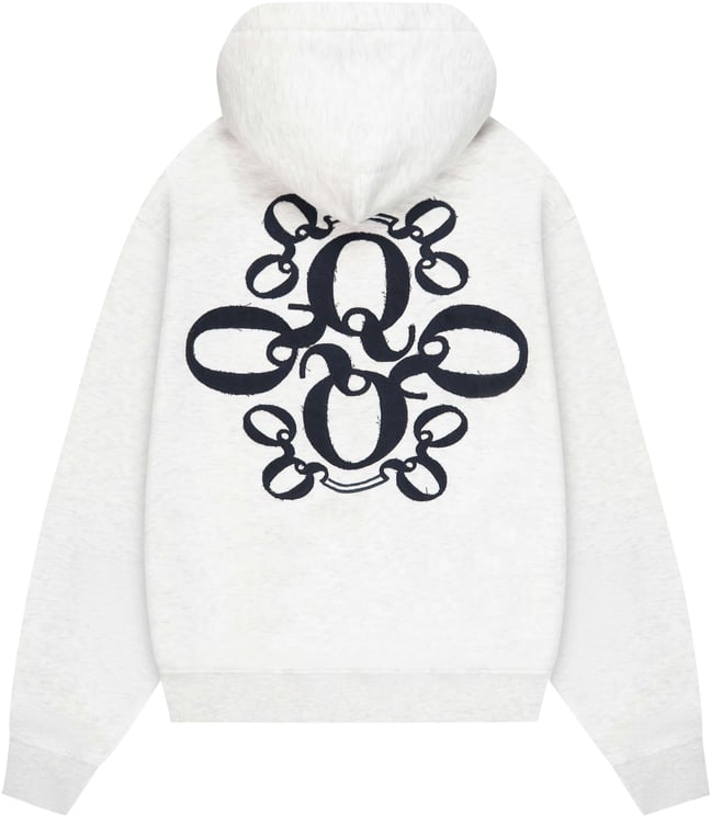 Quotrell Insignia Hoodie | Light Grey Melee/nav