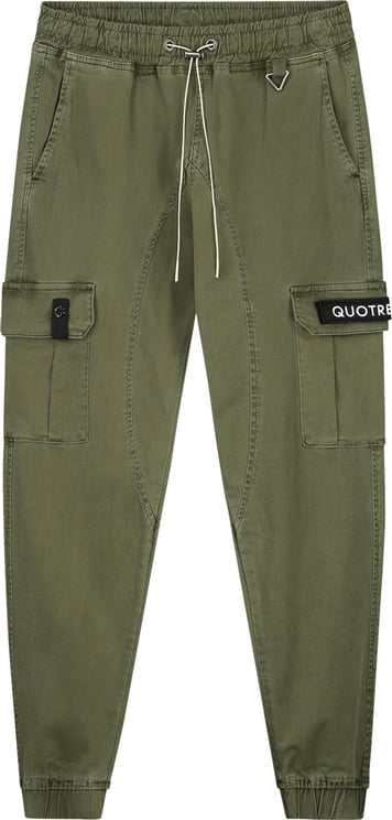 Quotrell Brockton Cargo Pants | Army Green/white