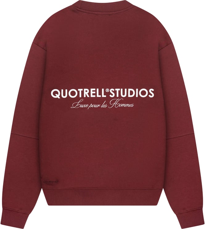Quotrell Studios Crewneck | Bordeaux/white