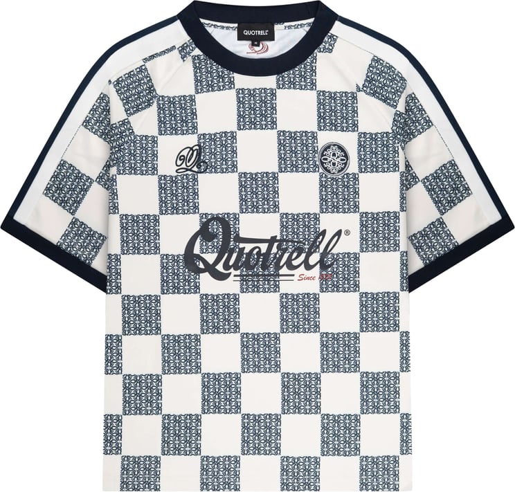 Quotrell Jayden Tee | Off White/navy