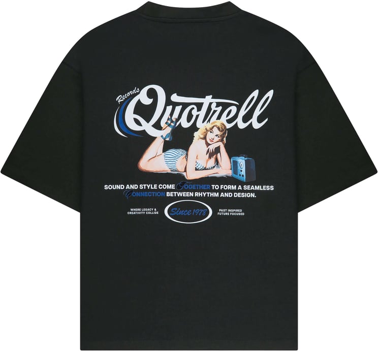 Quotrell Pin Up Tee | Black/white
