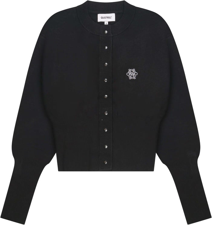 Quotrell Chloe Knitted Cardigan | Black/white