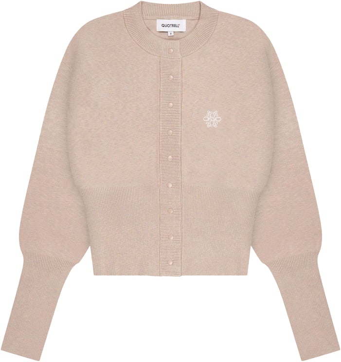 Quotrell Chloe Knitted Cardigan | Beige Melee/off Whit