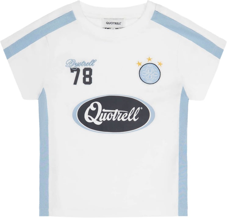 Quotrell Nessa Top | White/light Blue