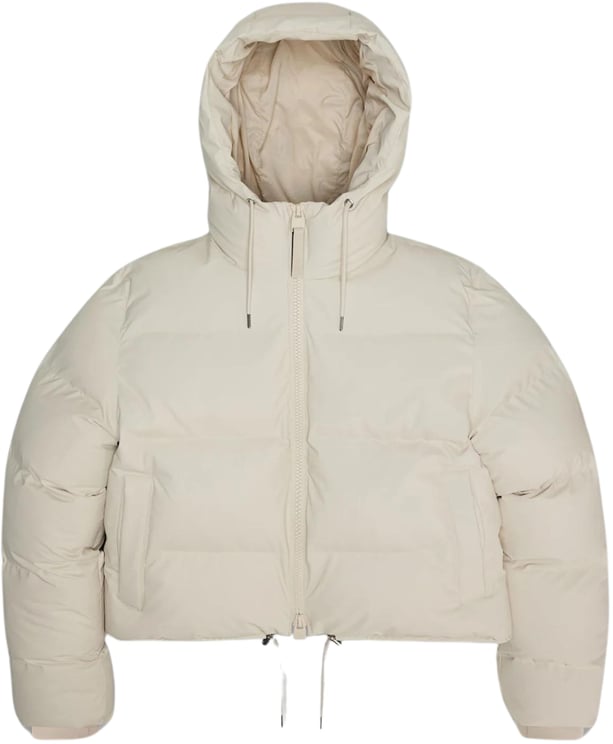 Rains Rains Alta Short Puffer Jacket W3t3 Regenjas Creme 15150