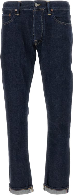 Ralph Lauren Sullivan Slim Fit Jeans With Five-Pocket Design And Leather Patch