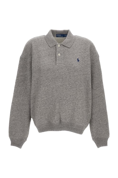 Ralph Lauren Relaxed-Fit Sweatshirt With Classic Polo Collar And Embroidered Logo