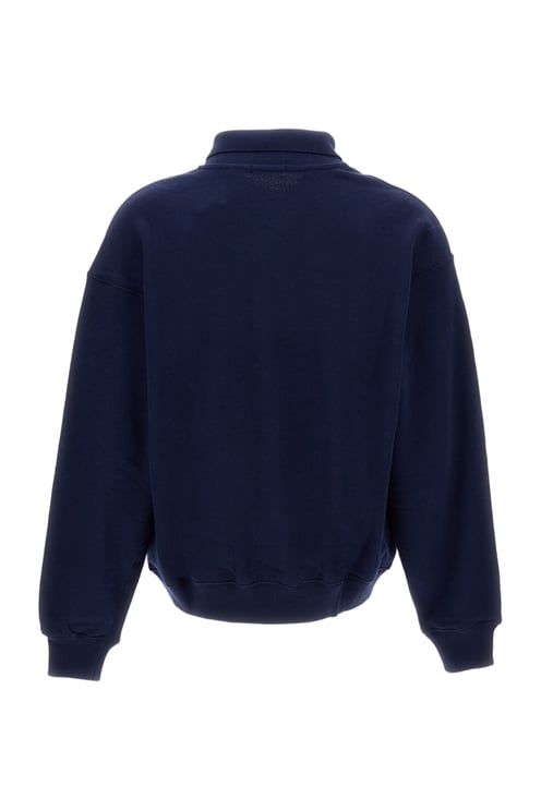 Ralph Lauren Blue Embroidered Polo Neck Sweater