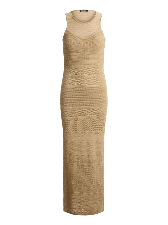 Ralph Lauren Geometric Knit Textured Viscose Dress
