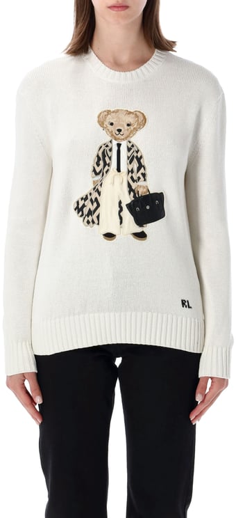 Ralph Lauren Sweater Bear Bianco