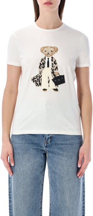 Ralph Lauren Tshirt Bear Bianco
