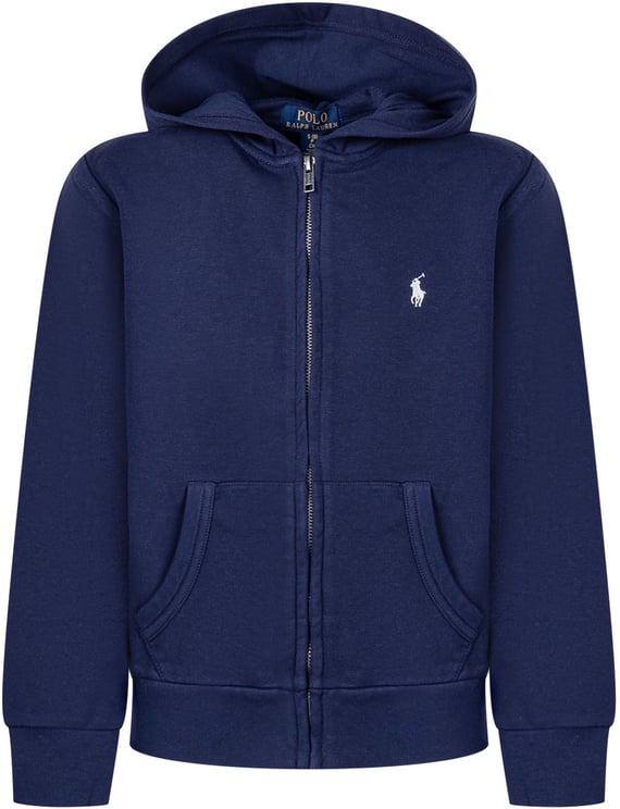 Ralph Lauren Felpa Bambino con Cappuccio e Zip in Cotone