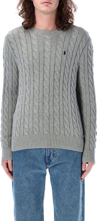 Ralph Lauren Cable Crewneck Grigio