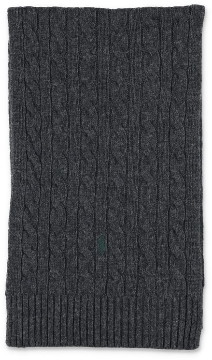 Ralph Lauren Cable Knit Scarf Dk Grey