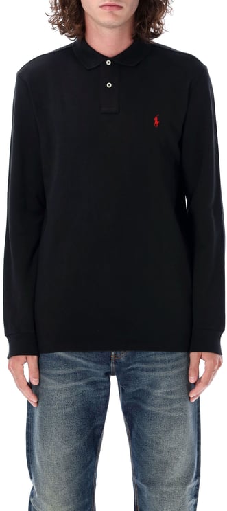 Ralph Lauren L/S Custom Polo Nero