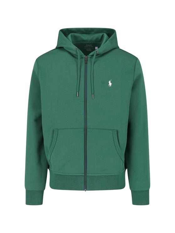 Ralph Lauren Zip-Up Hoodie Sweater in Muted Green