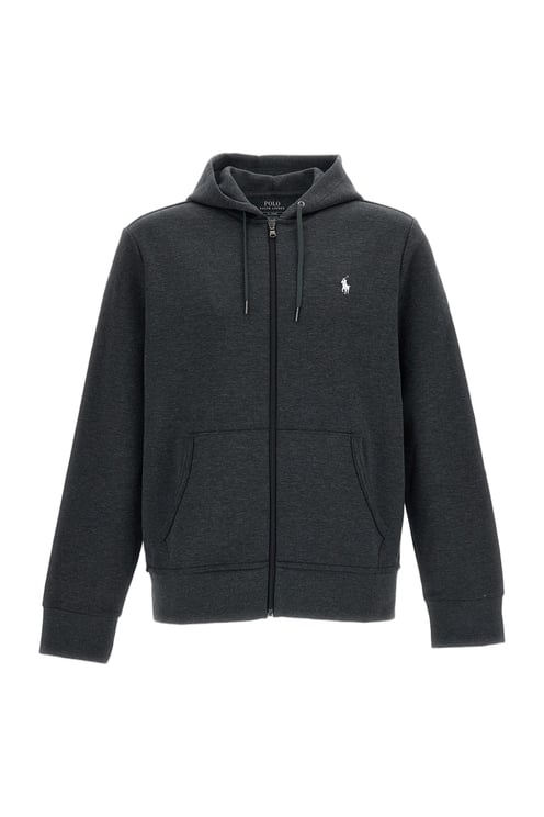 Ralph Lauren Dark Grey Hooded Zip Up Sweatshirt