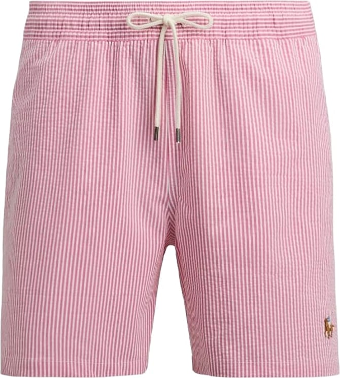 Ralph Lauren Costume Traveler Mid Trunk Seersucker Resort Rose Stripe