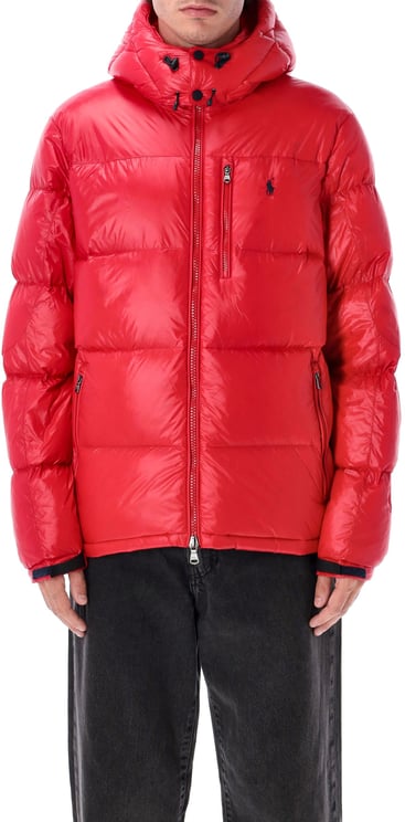 Ralph Lauren Glossy Puffer Jacket Rosso