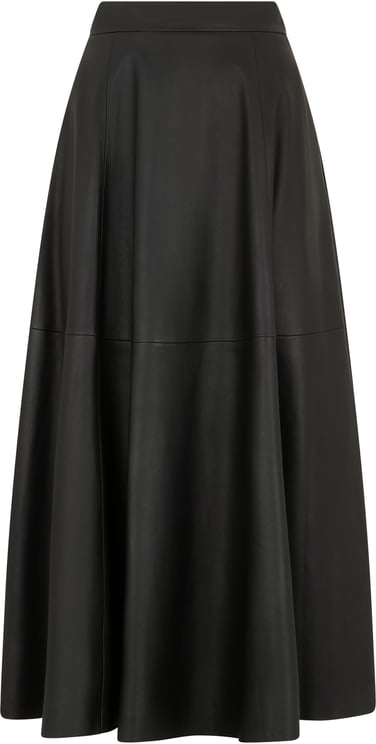 Raquel Diniz Midi flared skirt in leather