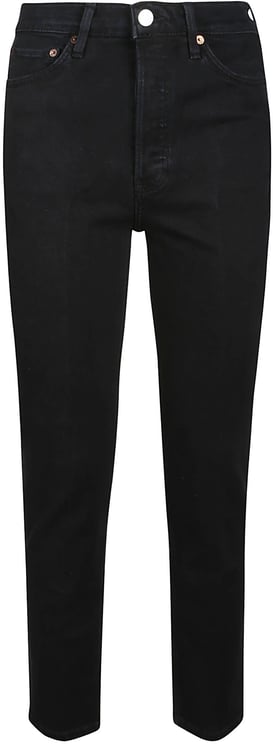 Re-Done 90s High Rise Ankle Crop Jeans Black