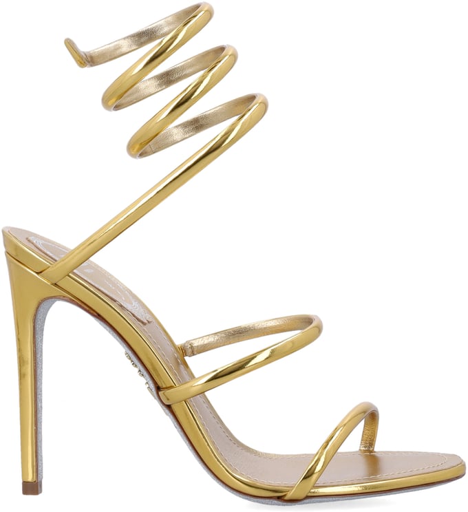 Rene Caovilla Cleo 105 Mirror Calf Oro