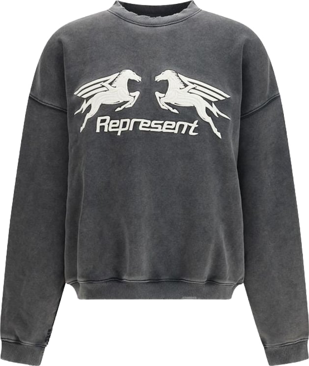Represent Represent Gray Cotton Sweatshirt