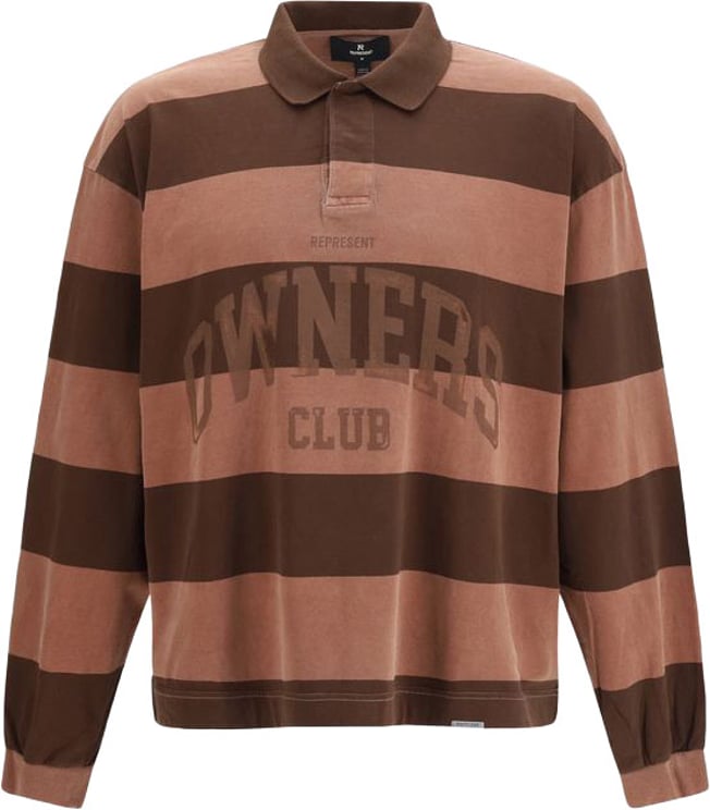 Represent Represent Brown Cotton Polo Shirt