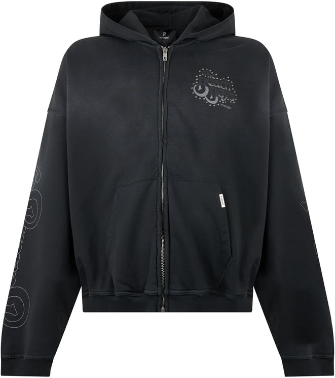 Represent Hooded sweatshirt with zip