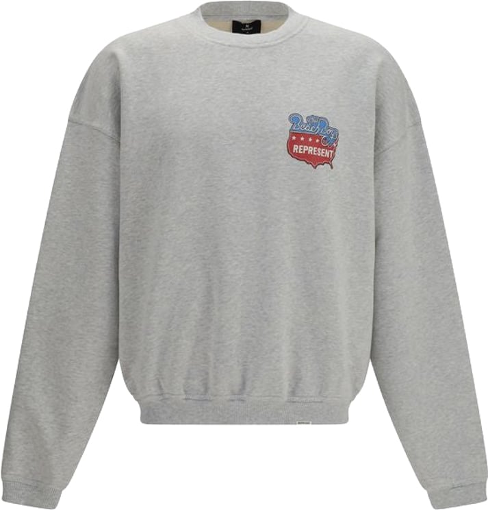 Represent Represent Gray Cotton Sweatshirt