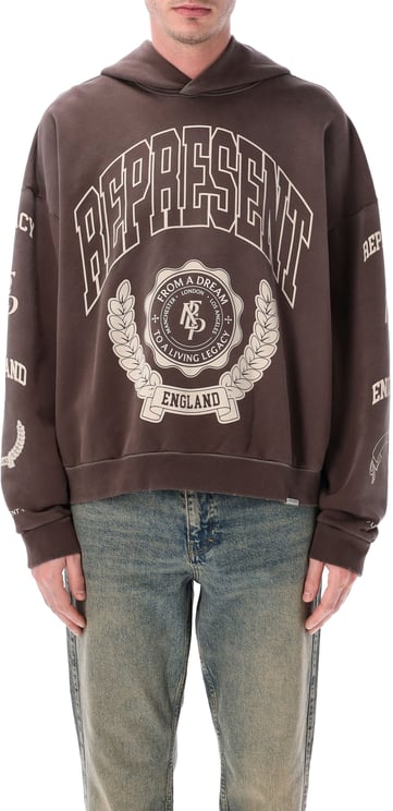 Represent Legacy Crest Hoodie Marrone