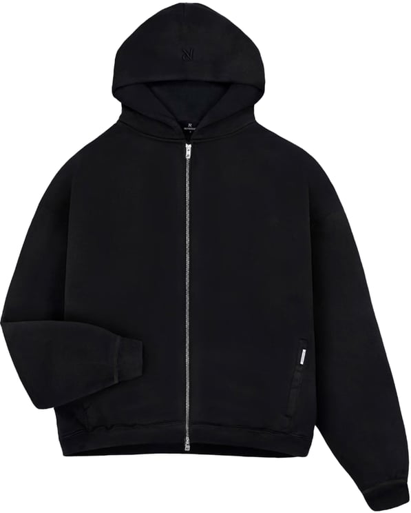 Represent Initial Boxy Zip Hoodie Zwart
