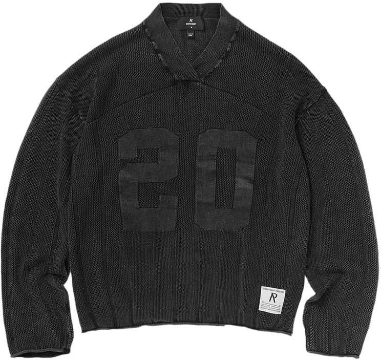 Represent GEBREIDE VARSITY-SHIRT GRIJS