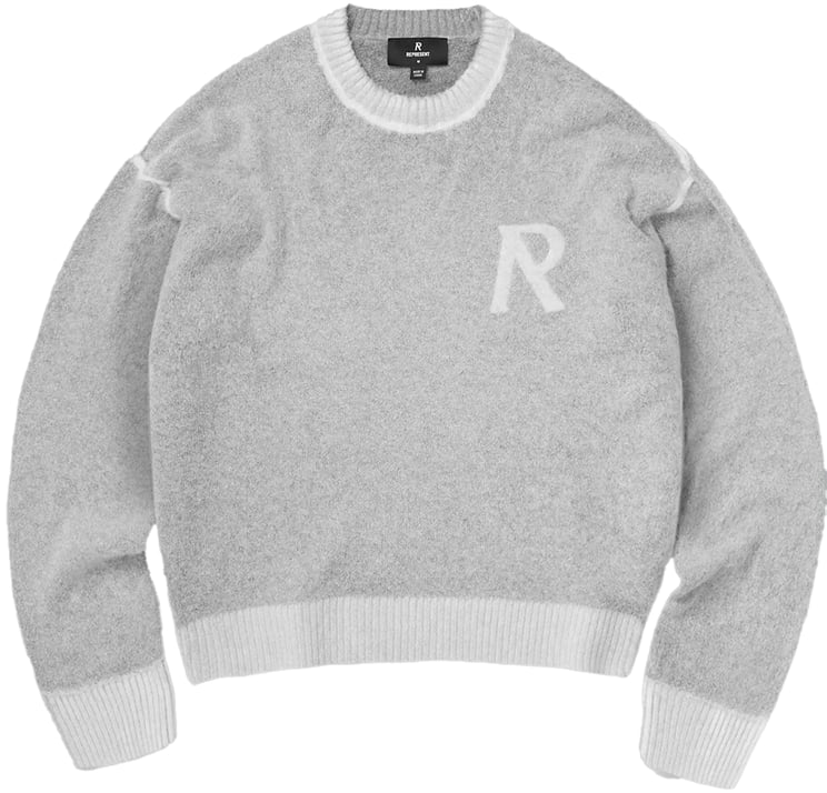 Represent LAUREL GEBREIDE SWEATSHIRT GRIJS