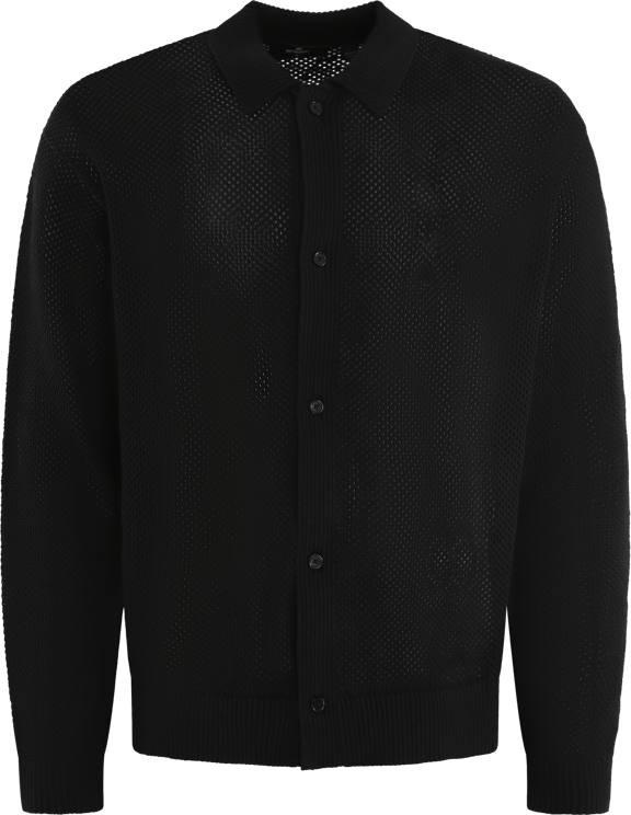 Represent Heren Mesh Knit Shirt Zwart