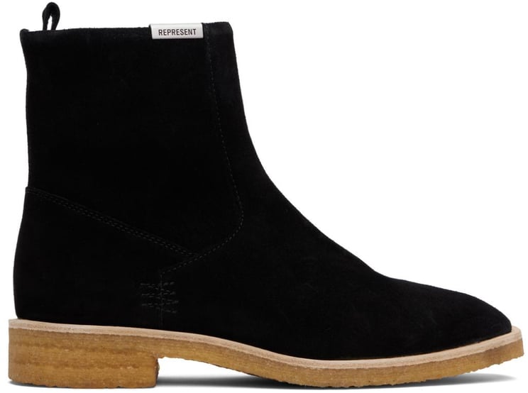 Represent Crepe Suede Chelsea Boots