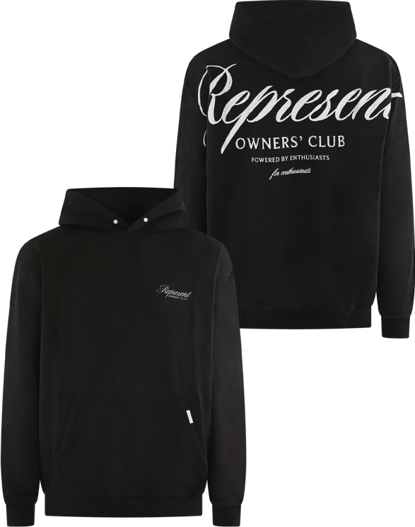 Represent Represent Heren Owners Script Hoodie Zwart