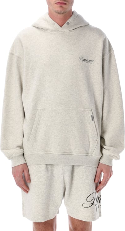 Represent Owners Club Script Hoodie Cream Marl